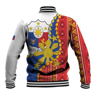 Philippines Independence Day Baseball Jacket Pilipinas Sun Stars Igorot Pattern