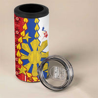 Philippines Independence Day 4 in 1 Can Cooler Tumbler Pilipinas Sun Stars Igorot Pattern LT14 - Polynesian Pride
