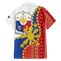 Philippines Independence Day Family Matching Off Shoulder Short Dress and Hawaiian Shirt Pilipinas Sun Stars Igorot Pattern