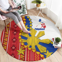 Philippines Independence Day Round Carpet Pilipinas Sun Stars Igorot Pattern LT14 - Polynesian Pride