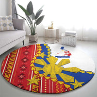 Philippines Independence Day Round Carpet Pilipinas Sun Stars Igorot Pattern LT14 - Polynesian Pride