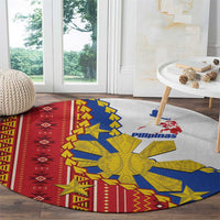Philippines Independence Day Round Carpet Pilipinas Sun Stars Igorot Pattern LT14 - Polynesian Pride