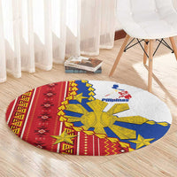 Philippines Independence Day Round Carpet Pilipinas Sun Stars Igorot Pattern LT14 - Polynesian Pride