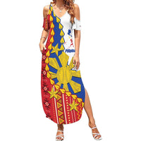 Philippines Independence Day Summer Maxi Dress Pilipinas Sun Stars Igorot Pattern