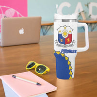 Philippines Independence Day Tumbler With Handle Pilipinas Sun Stars Igorot Pattern LT14 - Polynesian Pride