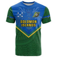 Solomon Islands Football T Shirt Polynesian Pattern Sporty Style LT14 Green - Polynesian Pride