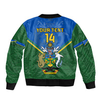 Personalised Solomon Islands Football Bomber Jacket Polynesian Pattern Sporty Style LT14 - Polynesian Pride