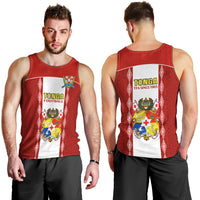 Tonga Football Men Tank Top Tongan Ngatu Pattern Sporty Style LT14 - Polynesian Pride