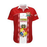 Personalised Tonga Football Hawaiian Shirt Tongan Ngatu Pattern Sporty Style LT14 Red - Polynesian Pride