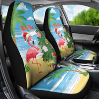 Flamingo Hawaii Summer Christmas Personalized Car Seat Cover Mele Kalikimaka Beachy Vibes LT14 - Polynesian Pride