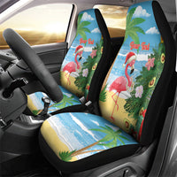 Flamingo Hawaii Summer Christmas Personalized Car Seat Cover Mele Kalikimaka Beachy Vibes LT14 - Polynesian Pride