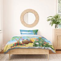 Chilling Parrot Hawaii Summer Christmas Personalized Bedding Set It's 5 O'Clock Somewhere Beachy Vibes LT14 - Polynesian Pride