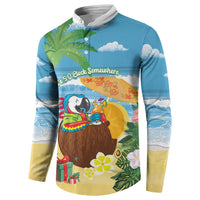Chilling Parrot Hawaii Summer Christmas Personalized Button Sweatshirt It's 5 O'Clock Somewhere Beachy Vibes LT14 - Polynesian Pride