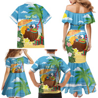 Chilling Parrot Hawaii Summer Christmas Personalized Family Matching Mermaid Dress and Hawaiian Shirt It's 5 O'Clock Somewhere Beachy Vibes LT14 - Polynesian Pride