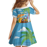 Chilling Parrot Hawaii Summer Christmas Personalized Family Matching Short Sleeve Bodycon Dress and Hawaiian Shirt It's 5 O'Clock Somewhere Beachy Vibes LT14 - Polynesian Pride