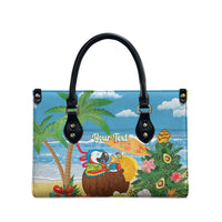 Chilling Parrot Hawaii Summer Christmas Personalized Leather Bag It's 5 O'Clock Somewhere Beachy Vibes LT14 - Polynesian Pride