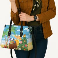 Chilling Parrot Hawaii Summer Christmas Personalized Leather Bag It's 5 O'Clock Somewhere Beachy Vibes LT14 - Polynesian Pride