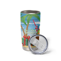 Chilling Parrot Hawaii Summer Christmas Personalized Tumbler Cup It's 5 O'Clock Somewhere Beachy Vibes