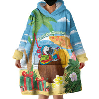 Chilling Parrot Hawaii Summer Christmas Personalized Wearable Blanket Hoodie It's 5 O'Clock Somewhere Beachy Vibes LT14 - Polynesian Pride