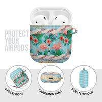 Flamingo Hawaii Summer AirPods Case Hawaiian Lei Pakala Motifs Tropical Style LT14 - Polynesian Pride