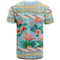 Flamingo Hawaii Summer T Shirt Hawaiian Lei Pakala Motifs Tropical Style