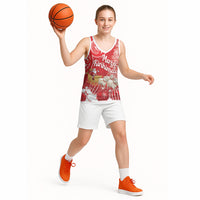 New Zealand Christmas In July Personalised Basketball Jersey Funny Santa Sheep Meri Kirihimete Red LT14 - Polynesian Pride