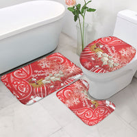 New Zealand Christmas In July Bathroom Set Funny Santa Sheep Meri Kirihimete Red LT14 - Polynesian Pride