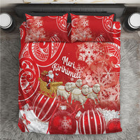 New Zealand Christmas In July Bedding Set Funny Santa Sheep Meri Kirihimete Red LT14 Red - Polynesian Pride
