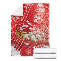 New Zealand Christmas In July Blanket Funny Santa Sheep Meri Kirihimete Red LT14 - Polynesian Pride