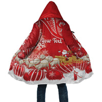 New Zealand Christmas In July Personalised Cloak Funny Santa Sheep Meri Kirihimete Red LT14 Unisex Red - Polynesian Pride