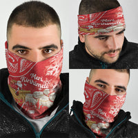 New Zealand Christmas In July Neck Gaiter Funny Santa Sheep Meri Kirihimete Red LT14 - Polynesian Pride