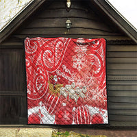 New Zealand Christmas In July Quilt Funny Santa Sheep Meri Kirihimete Red LT14 - Polynesian Pride