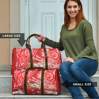 New Zealand Christmas In July Travel Bag Funny Santa Sheep Meri Kirihimete Red LT14 - Polynesian Pride
