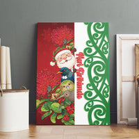 Meri Kirihimete New Zealand Canvas Wall Art Cute Santa NZ Animals and Pohutukawa LT14 - Polynesian Pride