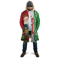 Meri Kirihimete New Zealand Personalised Cloak Cute Santa NZ Animals and Pohutukawa LT14 - Polynesian Pride