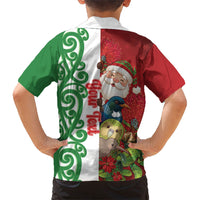 Meri Kirihimete New Zealand Personalised Hawaiian Shirt Cute Santa NZ Animals and Pohutukawa LT14 - Polynesian Pride