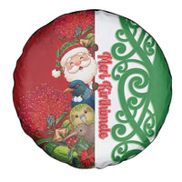 Meri Kirihimete New Zealand Spare Tire Cover Cute Santa NZ Animals and Pohutukawa LT14 - Polynesian Pride