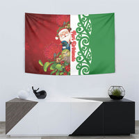 Meri Kirihimete New Zealand Tapestry Cute Santa NZ Animals and Pohutukawa LT14 - Polynesian Pride