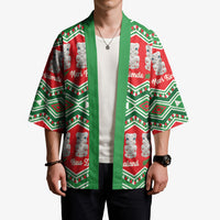 New Zealand Christmas In July Kimono Meri Kirihimete Hei Tiki Taniko Motifs Seamless LT14 - Polynesian Pride