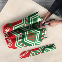New Zealand Christmas In July Umbrella Meri Kirihimete Hei Tiki Taniko Motifs Seamless LT14 - Polynesian Pride