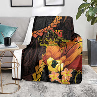 Papua New Guinea Independence Day Blanket 50th Anniversary Papua Niu Gini Bird Of Paradise LT14 - Polynesian Pride