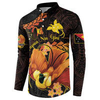 Papua New Guinea Independence Day Button Sweatshirt 50th Anniversary Papua Niu Gini Bird Of Paradise LT14 - Polynesian Pride