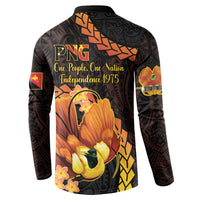 Papua New Guinea Independence Day Button Sweatshirt 50th Anniversary Papua Niu Gini Bird Of Paradise LT14 - Polynesian Pride