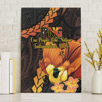 Papua New Guinea Independence Day Canvas Wall Art 50th Anniversary Papua Niu Gini Bird Of Paradise LT14 Without Frame Black - Polynesian Pride