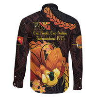 Papua New Guinea Independence Day Family Matching Long Sleeve Bodycon Dress and Hawaiian Shirt 50th Anniversary Papua Niu Gini Bird Of Paradise LT14