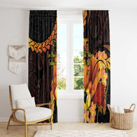 Papua New Guinea Independence Day Window Curtain 50th Anniversary Papua Niu Gini Bird Of Paradise LT14 - Polynesian Pride