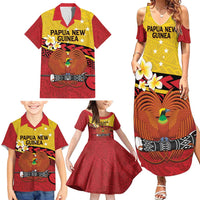 Papua New Guinea Independence Day Family Matching Summer Maxi Dress and Hawaiian Shirt Since 1975 Unity In Diversity