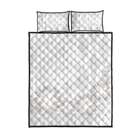 Tonga White Sunday Quilt Bed Set Manuia le Aso Sa o Tamaiti Heilala With Ngatu Pattern