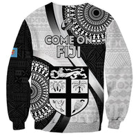 Fiji Rugby Sweatshirt World Cup 2023 Go Champions Fijian Tapa Black Version LT14 - Polynesian Pride