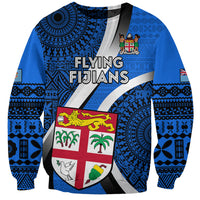 Fiji Rugby Sweatshirt World Cup 2023 Go Champions Fijian Tapa Blue Version LT14 Unisex Blue - Polynesian Pride